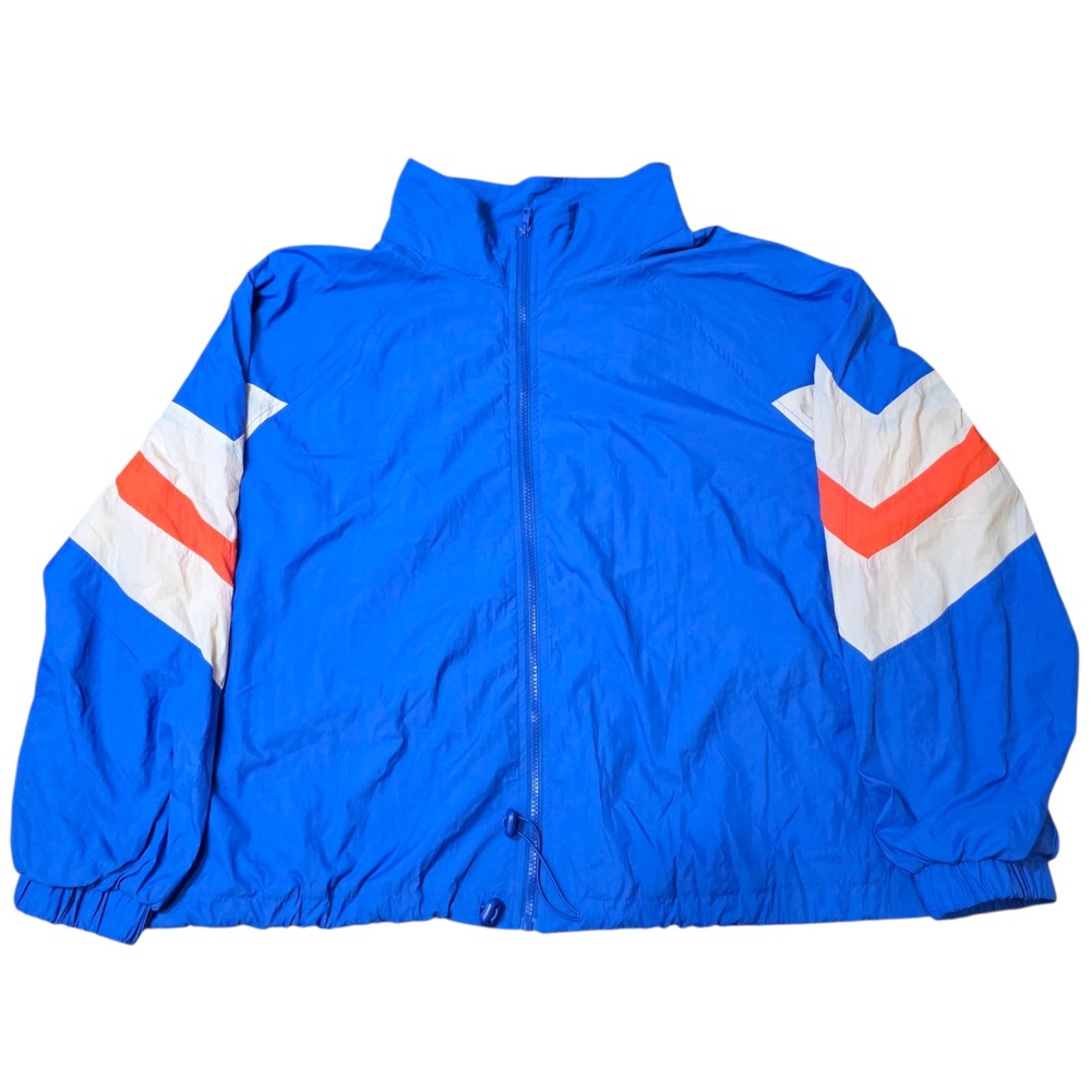 Wild Fable Windbreaker Jacket‎ XXLarge Blue Orange White 90s Retro